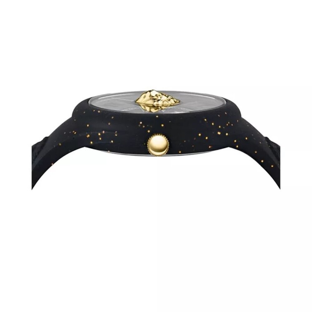 NWT Versace Versus Women's Fire Island Lion Glitter Black Silicone Strap Watch - Picture 3 of 10